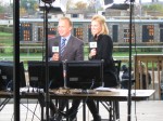Simon from TVG at and our hostess Katie Hawthorne Racecourse