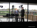 Simon from TVG and GM Jim Miller at Hawthorne Racecourse