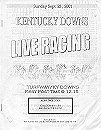 Kentucky Downs program 2001