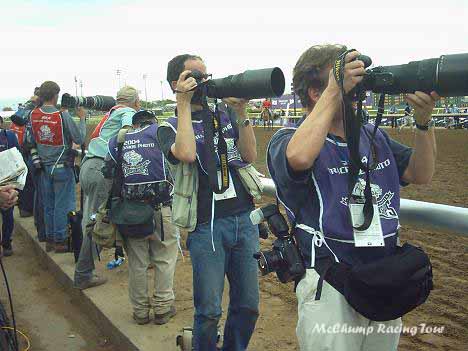 Photographers block the view